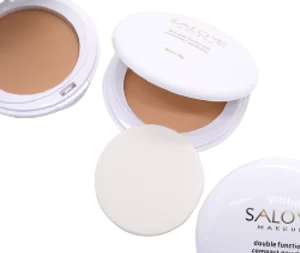 Polvo facial compacto de alta cobertura y doble función Salome